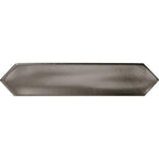 Silver ceramic picket tile
