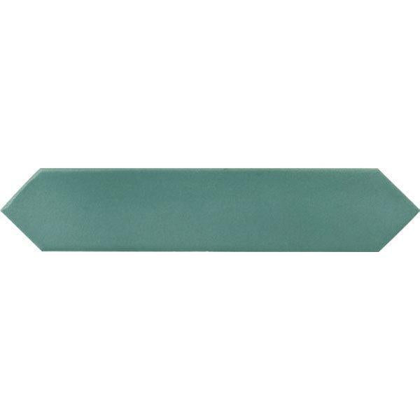 Viridian green ceramic picket tile
