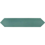 Viridian green ceramic picket tile