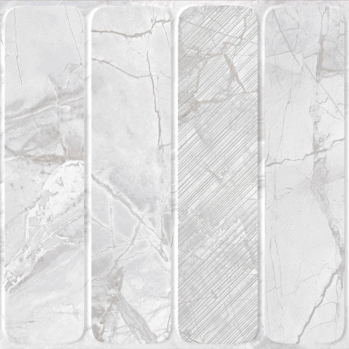 Panorama Gray Marbled Column Porcelain Tile 16x48