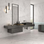 Panorama Gray Marbled Porcelain Tile 24x48 | Tile Club