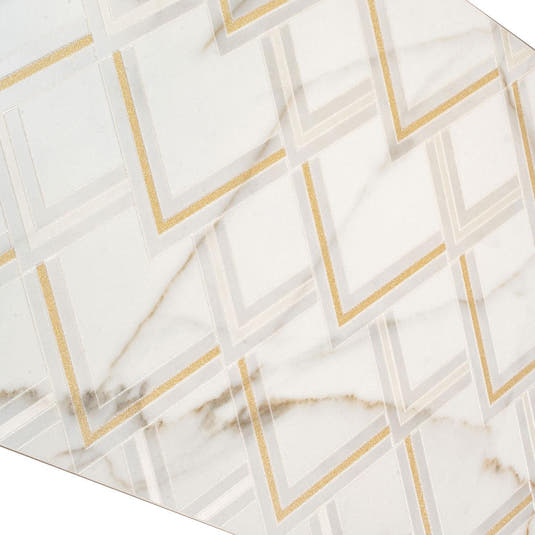 Panorama White Marbled Peak Porcelain Tile 24x48 | Tile Club