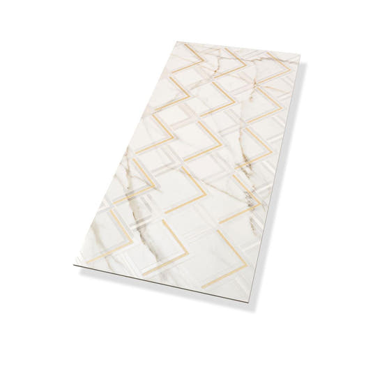 Panorama White Marbled Peak Porcelain Tile 24x48 | Tile Club