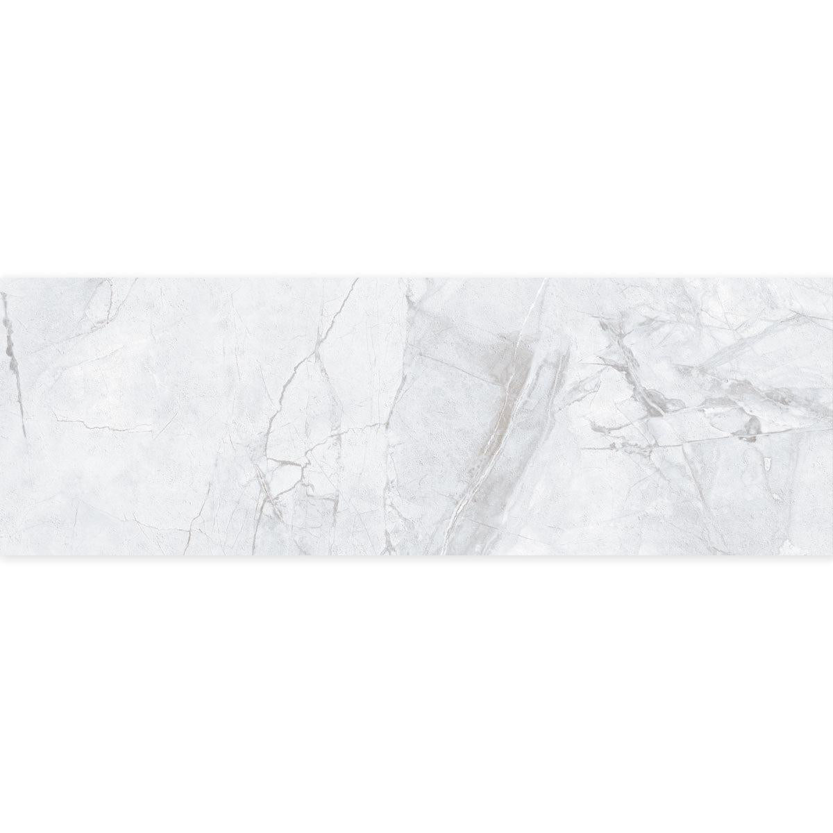 Panorama Gray Marbled Ceramic Tile 16x48