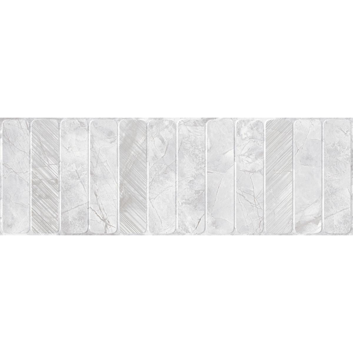 Panorama Gray Marbled Column Porcelain Tile 16x48