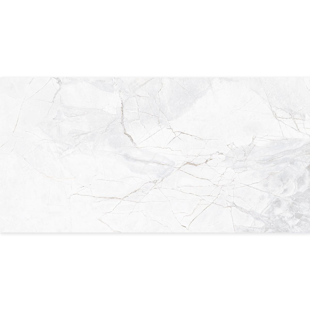 Panorama Gray Marbled Porcelain Tile 24x48 | Tile Club