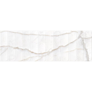Panorama White Marbled Column Porcelain Tile 16x48