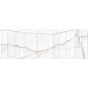 Panorama White Marbled Column Porcelain Tile 16x48