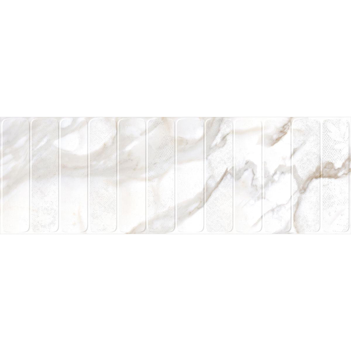Panorama Gold Marbled Column Ceramic Tile 16x48 Sample
