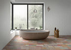 Elements White Frame Matte Textured Ceramic Tile | Tile Club