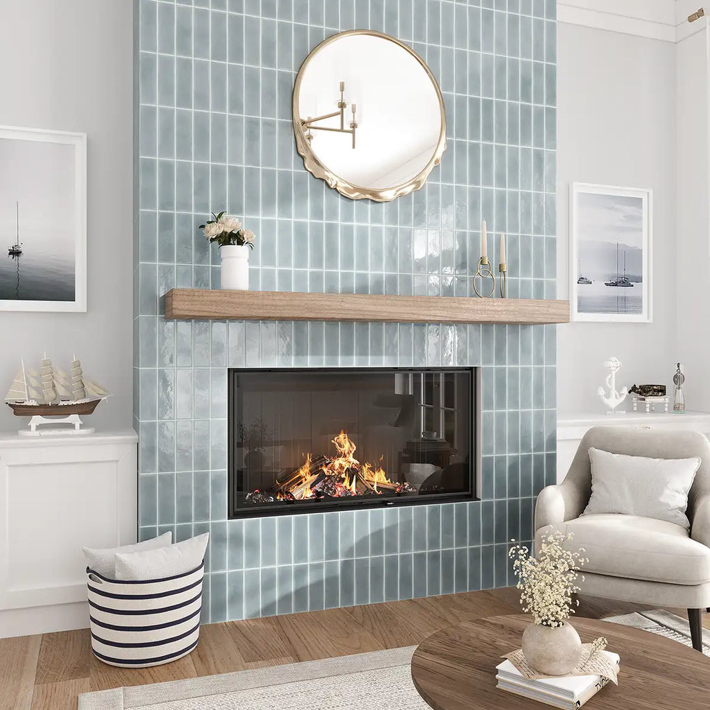 Pavillon Blue Ceramic Subway Tile 2.7x8.5