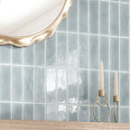 Pavillon Blue Ceramic Subway Tile 2.7x8.5