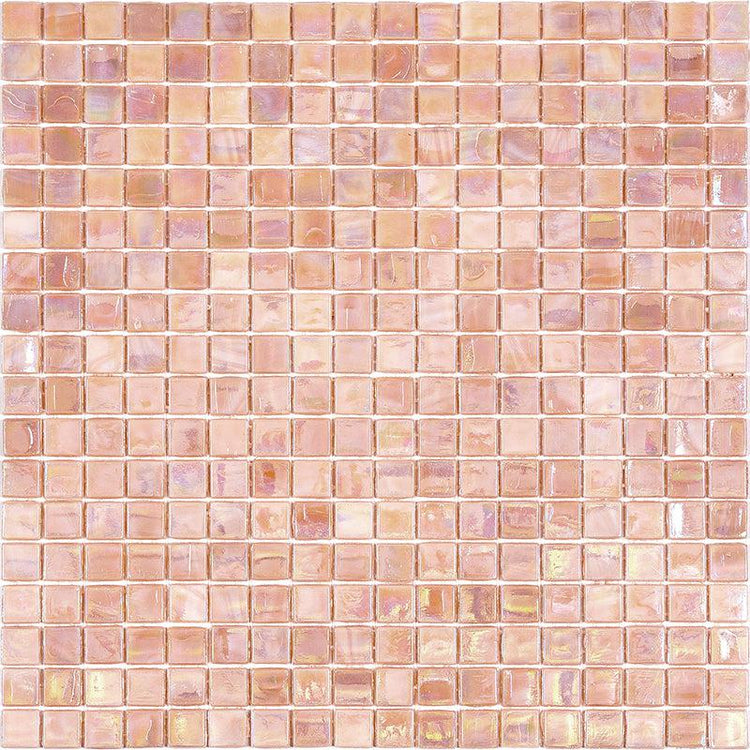 Peach Sunrise Glass Squares Tile