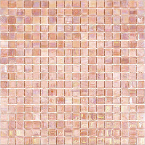 Peach Sunrise Glass Squares Tile Sample