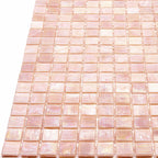 Peach Sunrise Glass Squares Tile | Tile Club