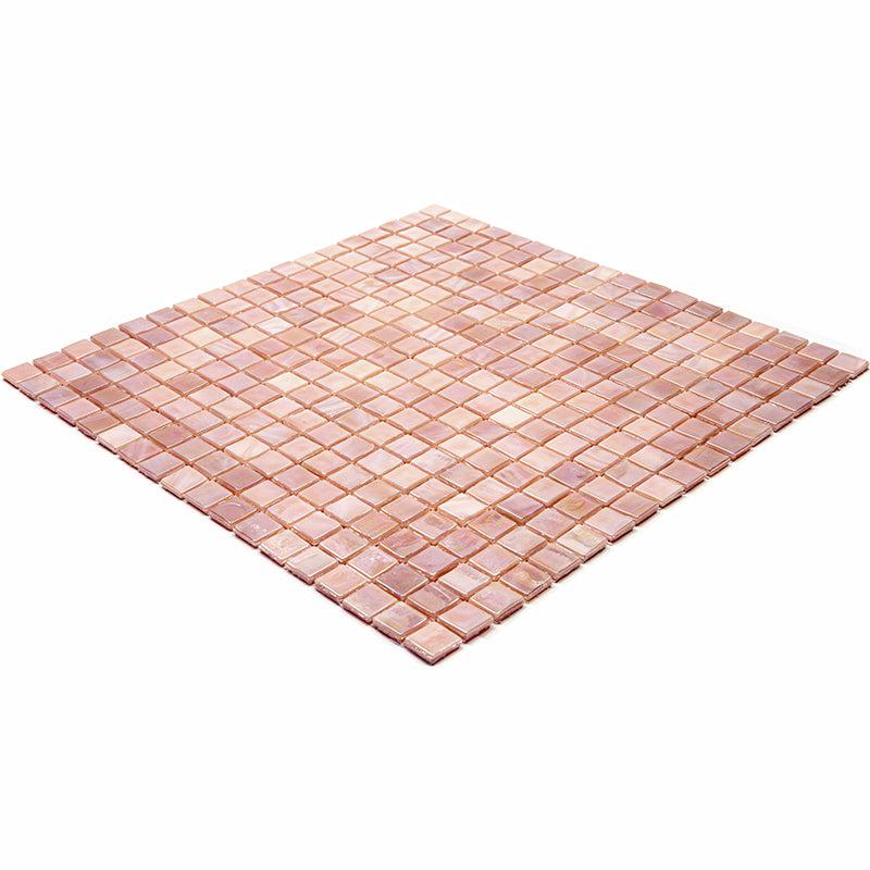 Peach Sunrise Glass Squares Tile | Tile Club