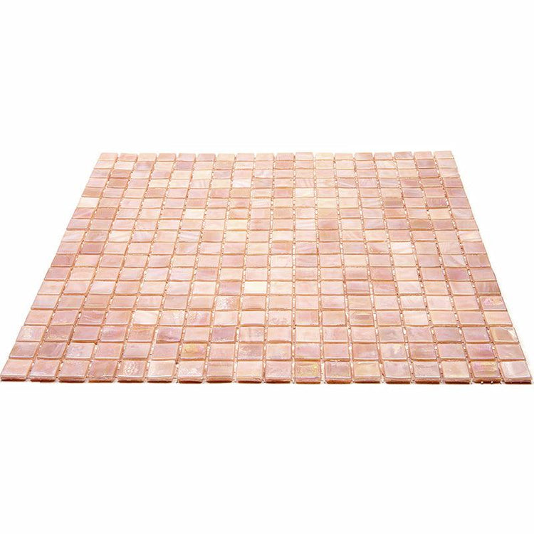 Peach Sunrise Glass Squares Tile | Tile Club