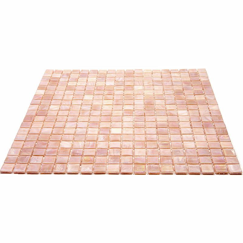 Peach Sunrise Glass Squares Tile | Tile Club
