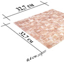 Peaches & Cream Swirls Squares Glass Pool Tile | Tile Club