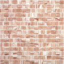 Peaches & Cream Swirls Squares Glass Pool Tile