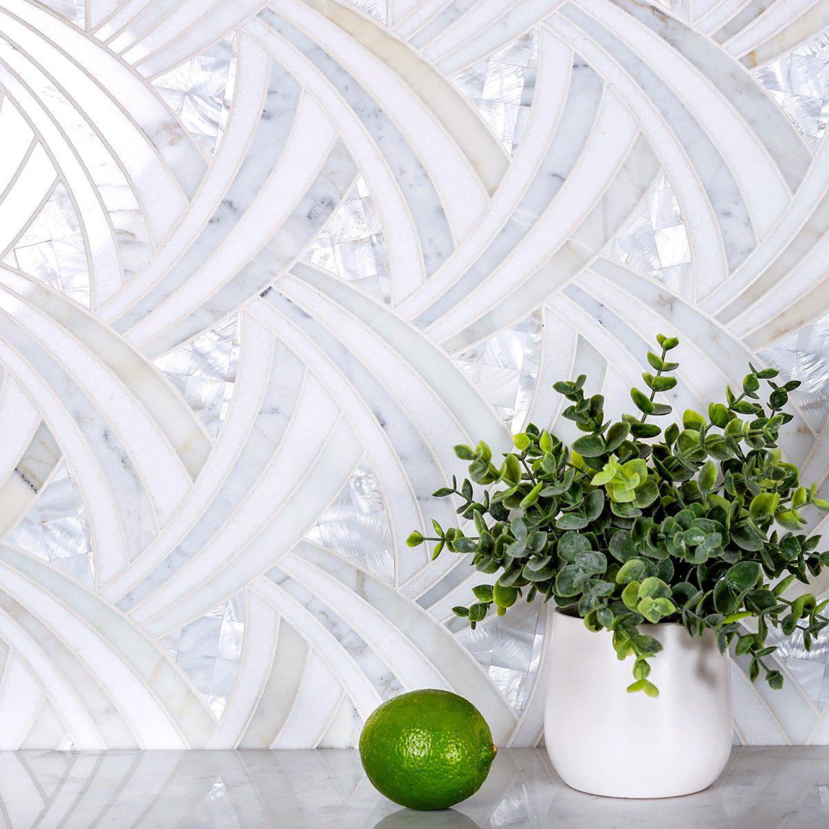 Pearl Sail Waterjet Mosaic Tile