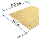 Pearlescent Buttercup Yellow Squares Glass Pool Tile | Tile Club