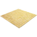 Pearlescent Buttercup Yellow Squares Glass Pool Tile | Tile Club