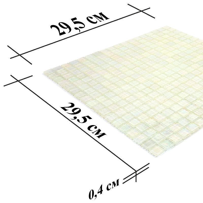 Pearlescent Clear Squares Glass Tile | Tile Club