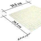 Pearlescent Clear Squares Glass Tile | Tile Club