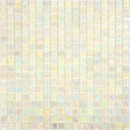 Pearlescent Clear Glossy Squares Glass Tile