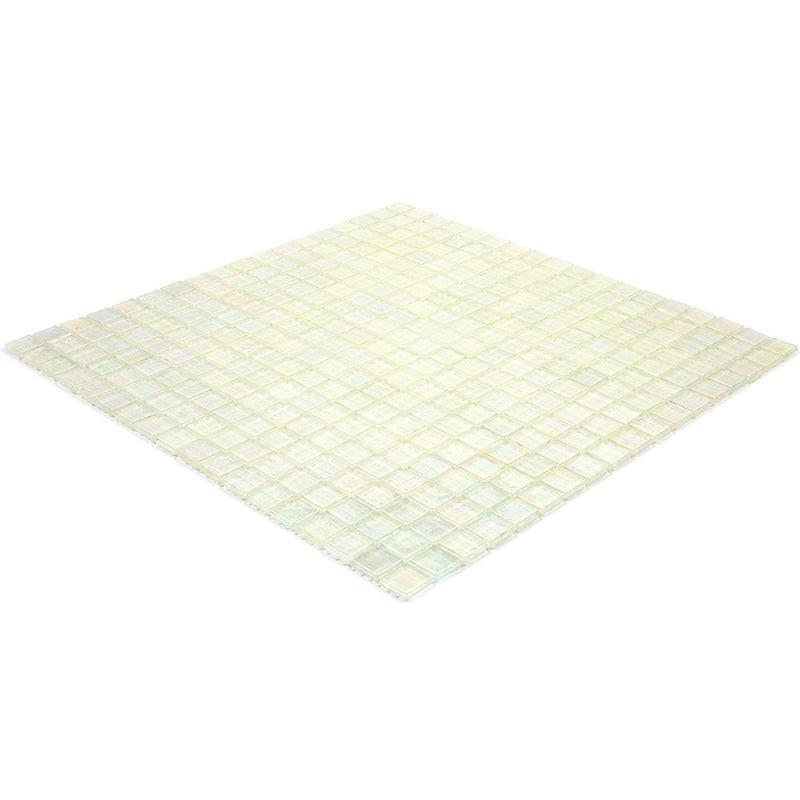Pearlescent Clear Squares Glass Tile | Tile Club