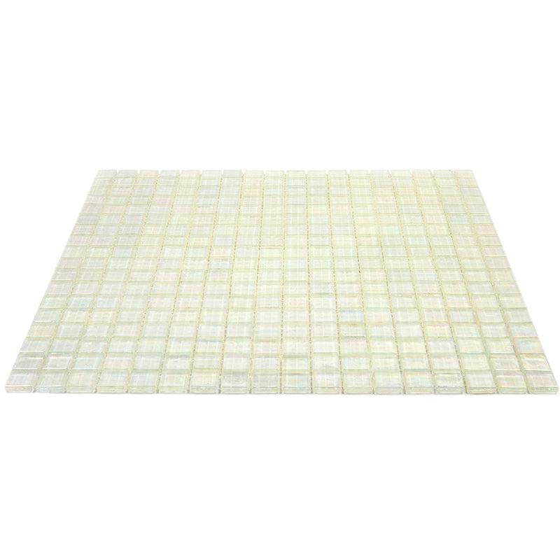 Pearlescent Clear Squares Glass Tile | Tile Club