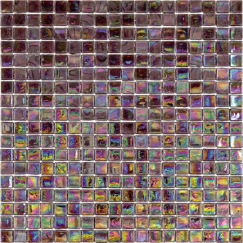 Pearlescent Oil Slick Glossy Squares Glass Tile
