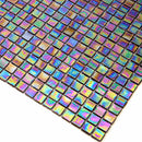 Pearlescent Oil Slick Squares Glass Tile | Tile Club
