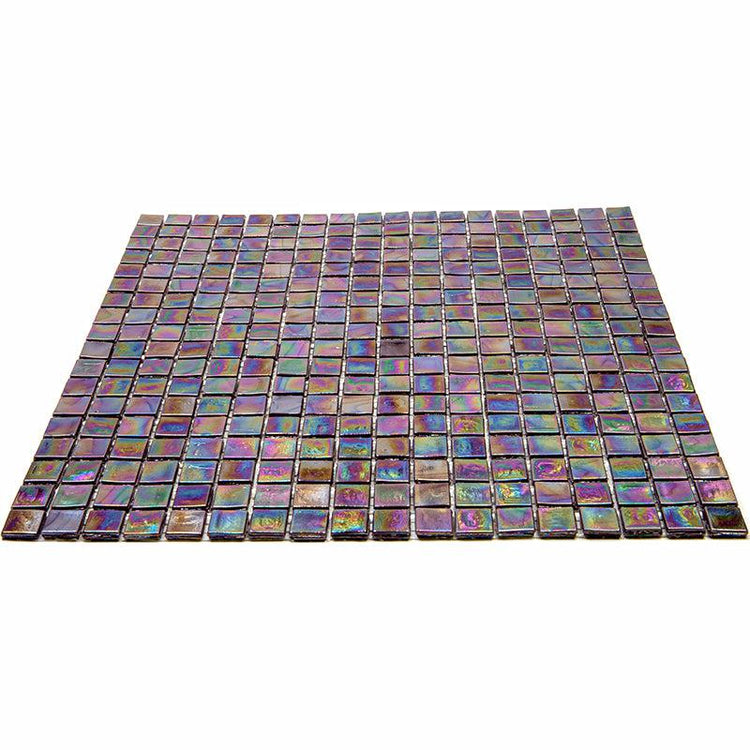 Pearlescent Oil Slick Squares Glass Tile | Tile Club