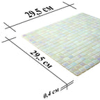 Pearlescent White Squares Glass Pool Tile | Tile Club