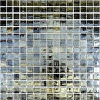 Pearly Denim Blue Glossy Squares Glass Pool Tilea