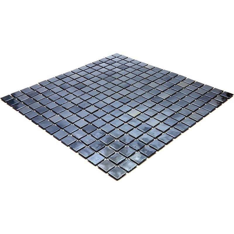 Pearly Denim Blue Squares Glass Pool Tile | Tile Club