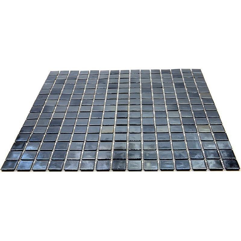 Pearly Denim Blue Squares Glass Pool Tile | Tile Club