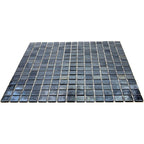 Pearly Denim Blue Squares Glass Pool Tile | Tile Club