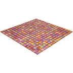 Pearly Peach Squares Glass Pool Tile | Tile Club