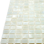 Pearly Waves Mixed Squares Glass Pool Tile | Tile Club