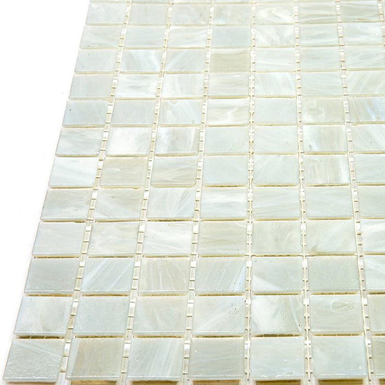 Pearly Waves Mixed Squares Glass Pool Tile | Tile Club
