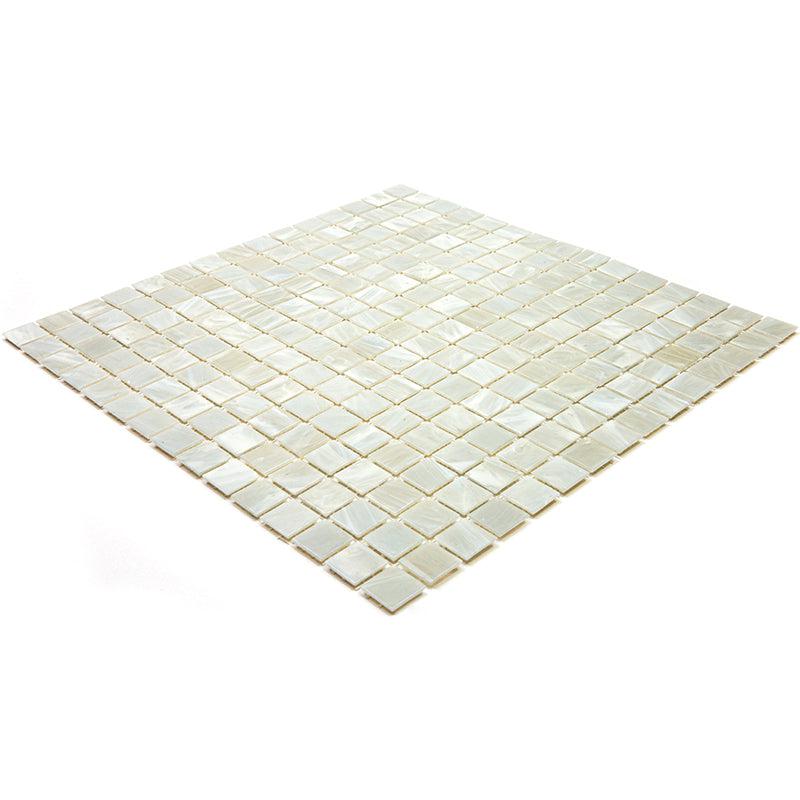 Pearly Waves Mixed Squares Glass Pool Tile | Tile Club