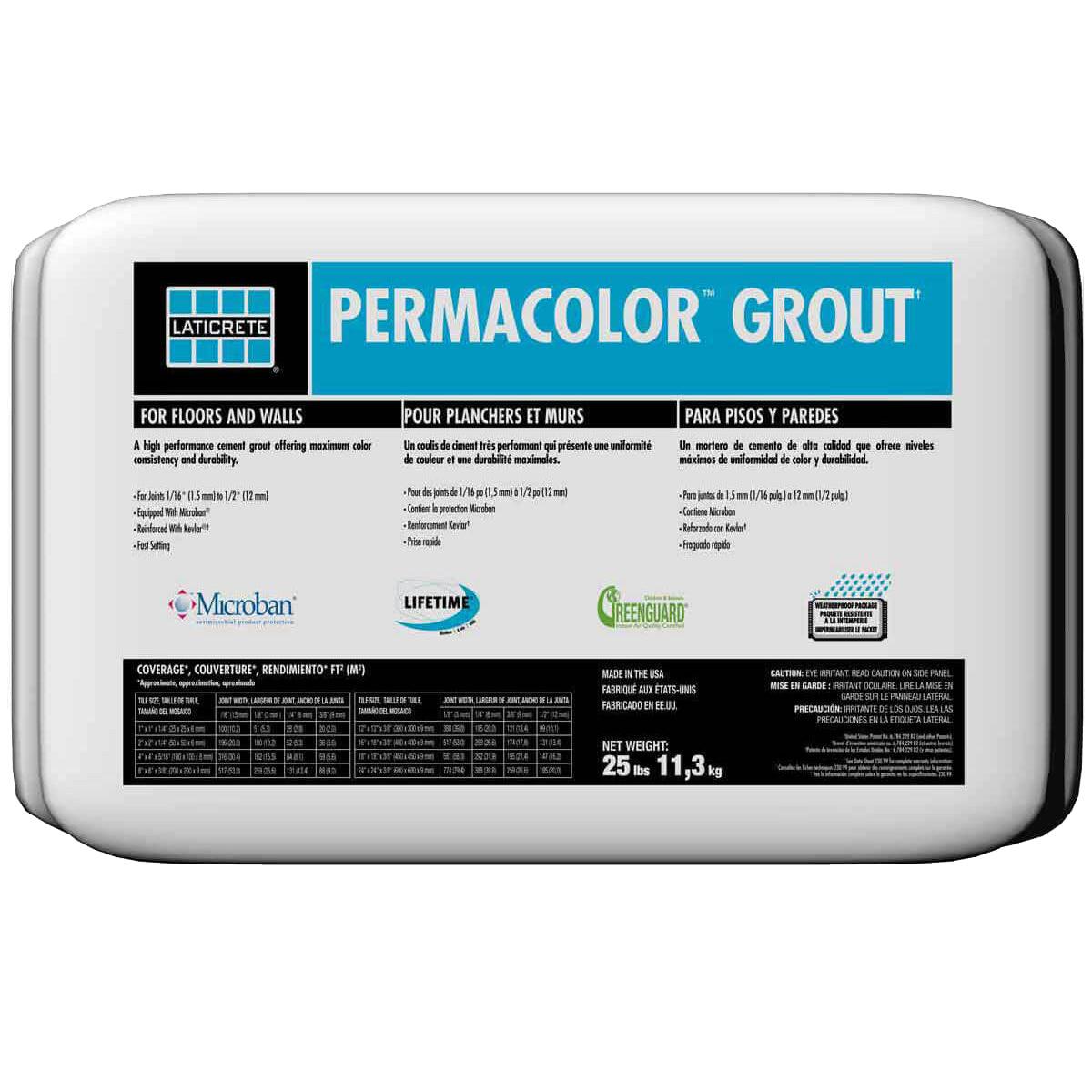 Laticrete Permacolor Sanded Grout - 25lb Bag | Tile Club