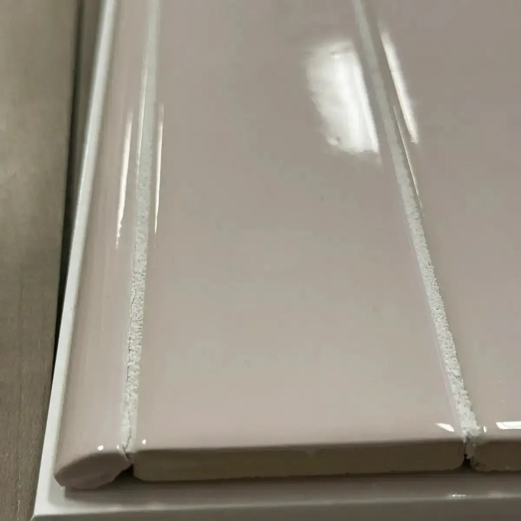 Groove Pink Pencil Gloss Ceramic Tile Trim | Tile Club