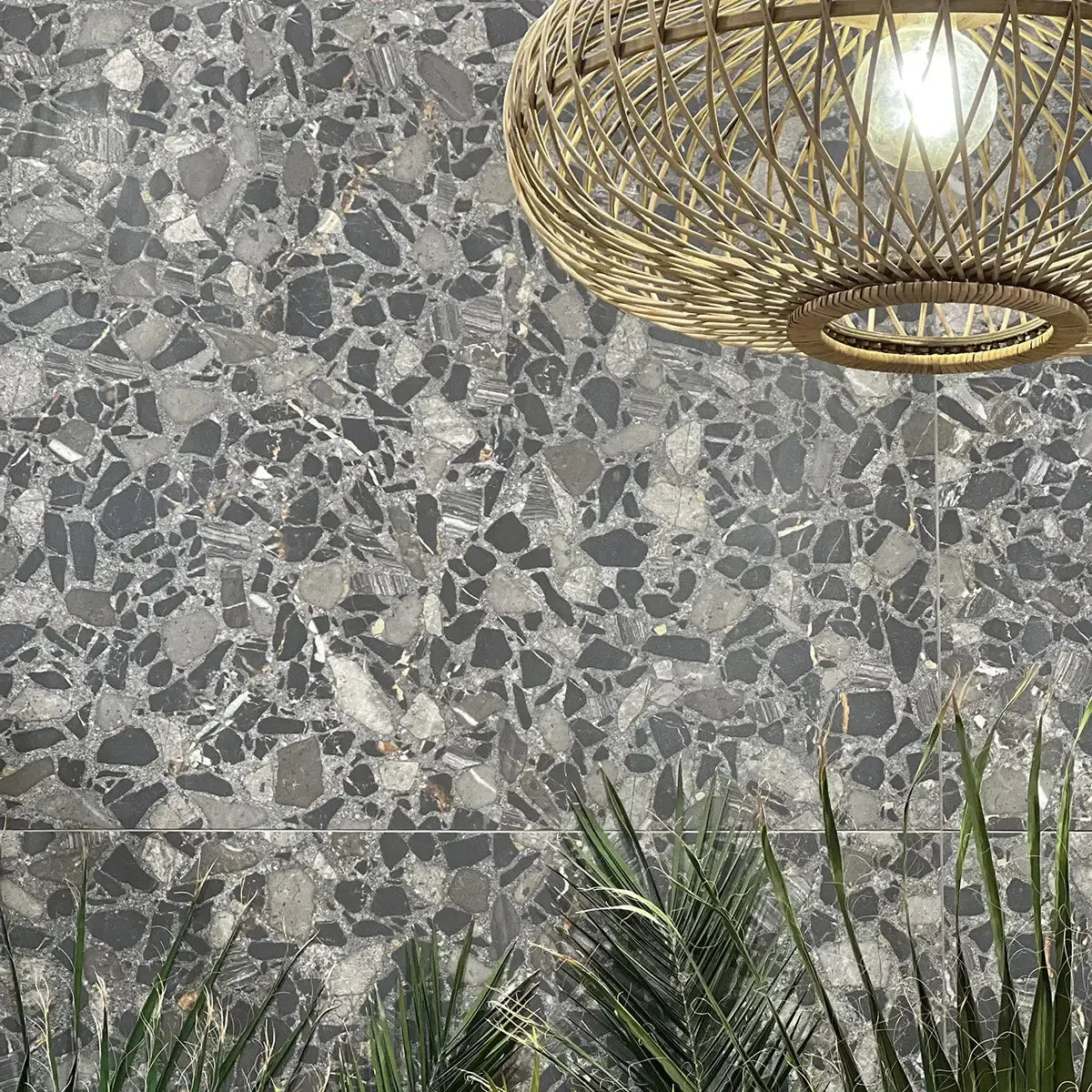 Constellation Black Terrazzo Porcelain Tile | Tile Club