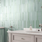 Picchetto Aqua Matte and Gloss combination accent wall