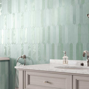 Picchetto Aqua Matte and Gloss combination accent wall