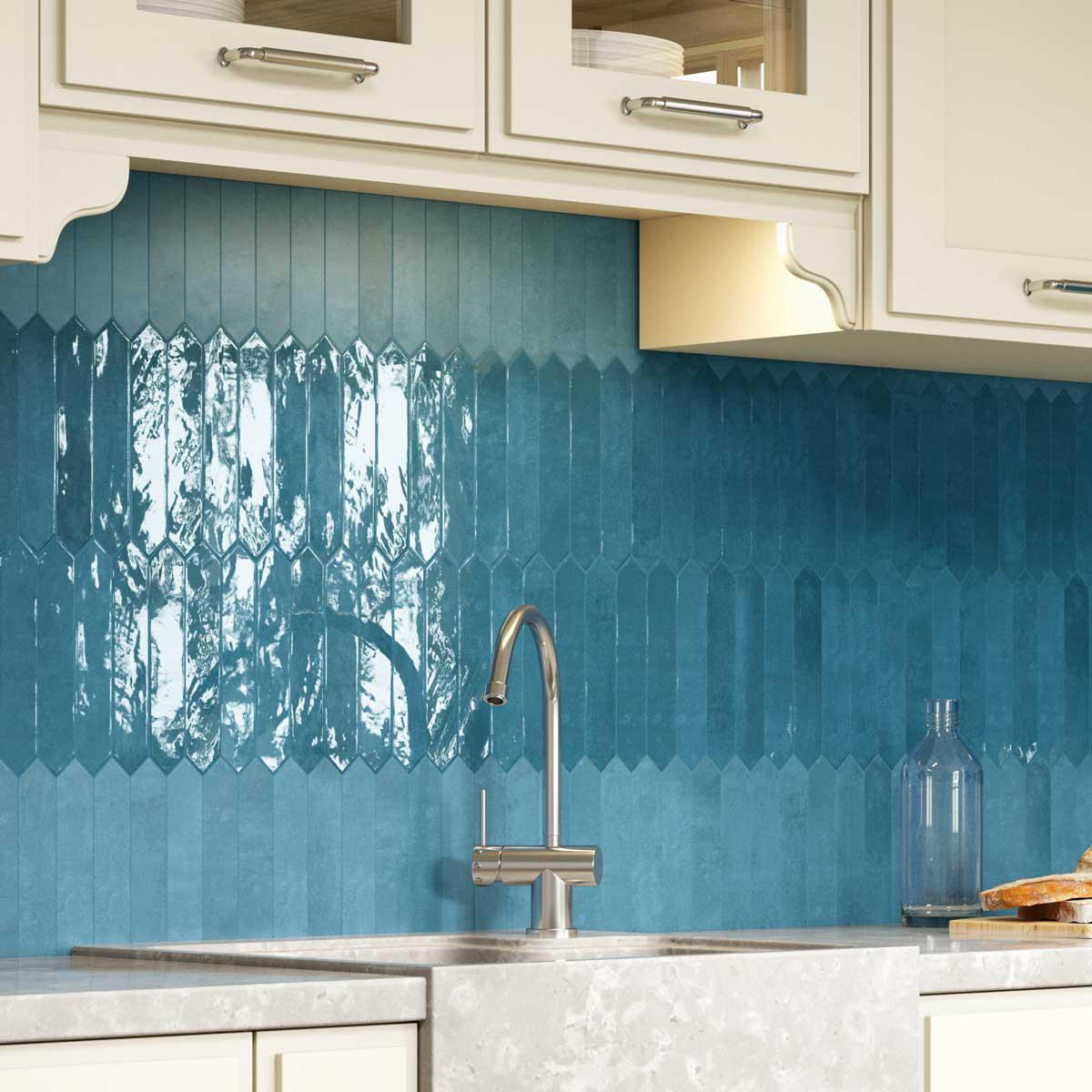 Picchetto Navy Matte Ceramic Picket Tile | Tile Club